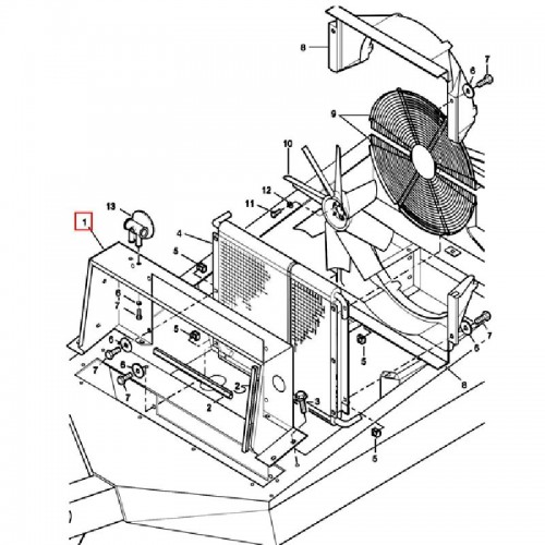 Металлический корпус крепления радиатора